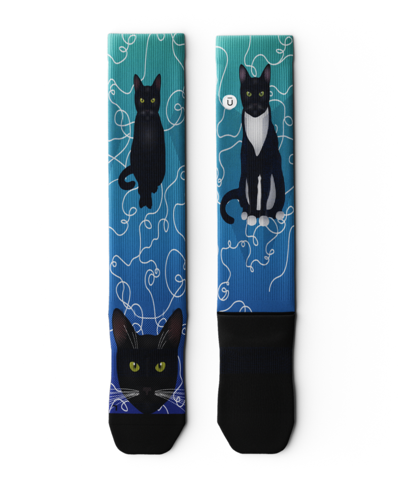 Kitten Around Knee High Compression Socks