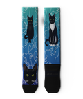 Kitten Around Athletic Knee High Compression Socks