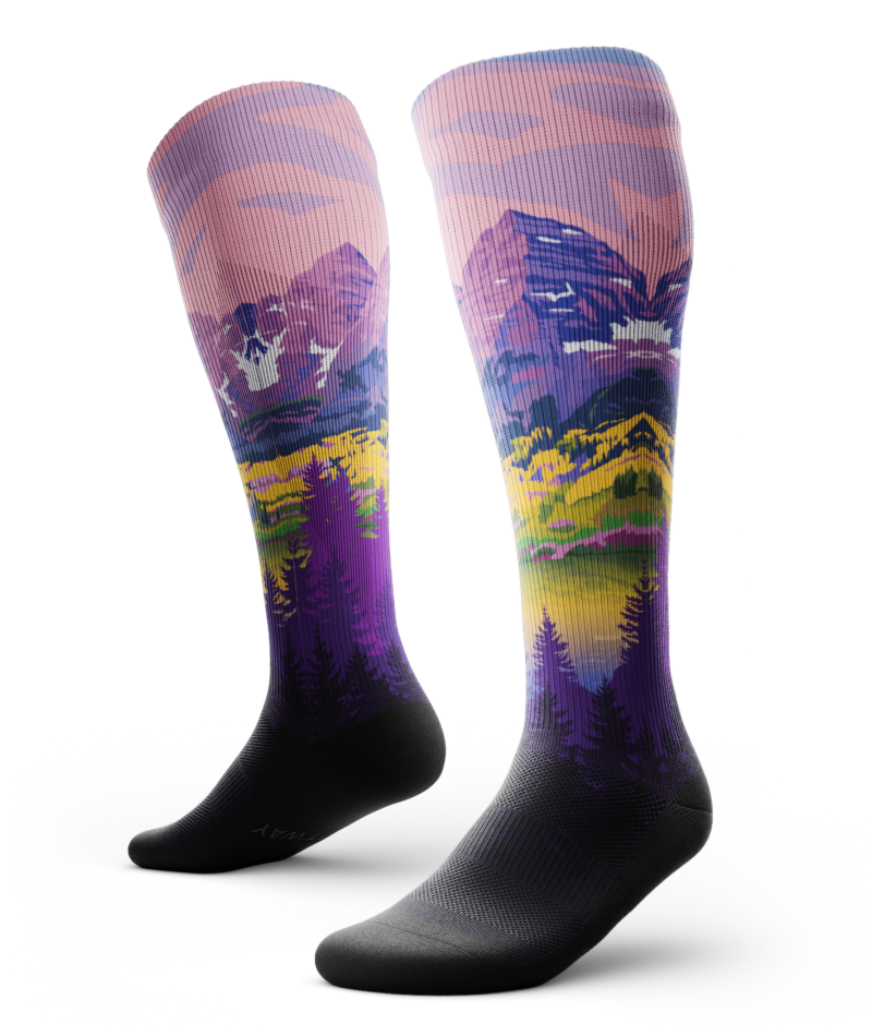 Lavender Heights Knee High Compression Socks