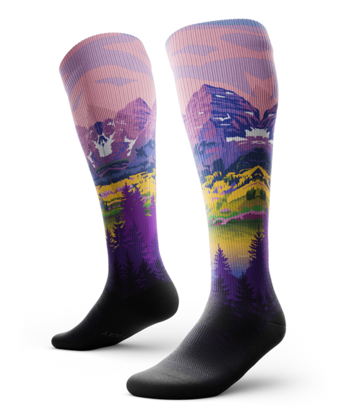 Lavender Heights Knee High Compression Socks