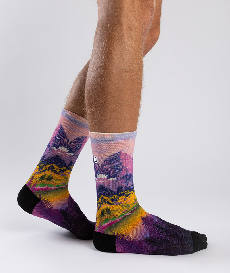 Lavender Heights Merino Wool Lite Crew Socks