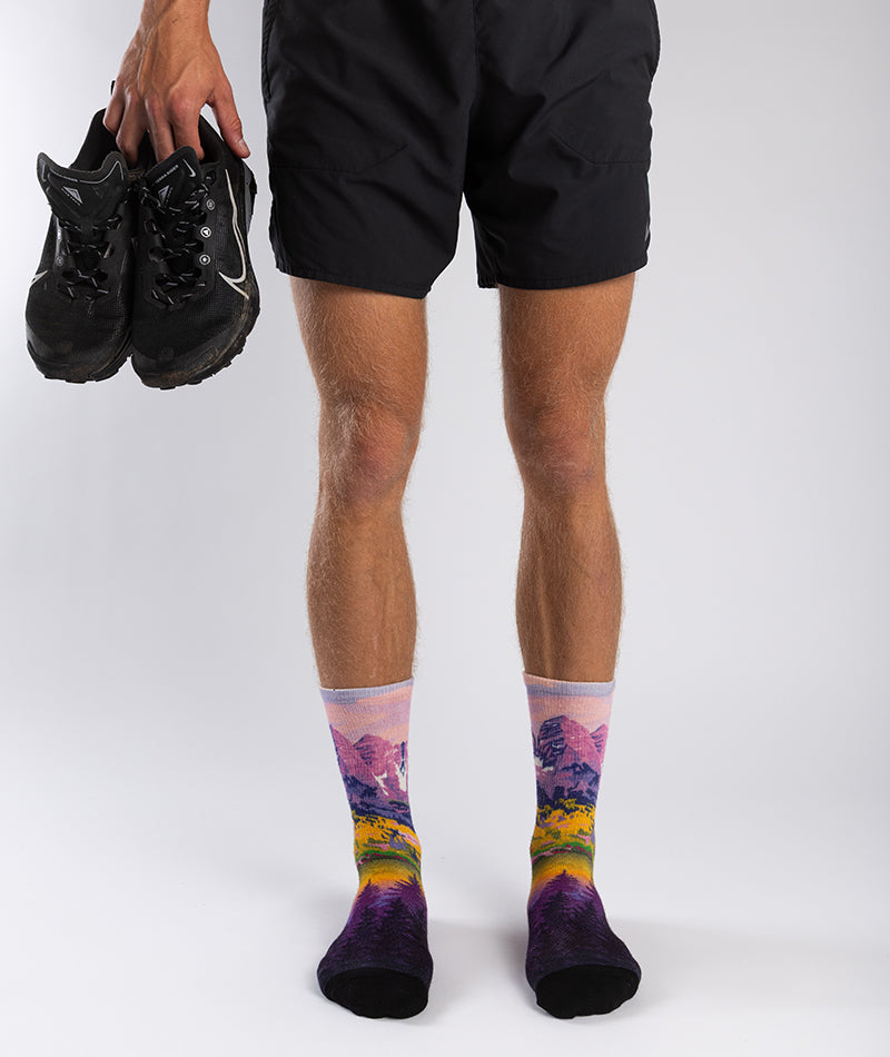 Lavender Heights Merino Wool Lite Crew Socks