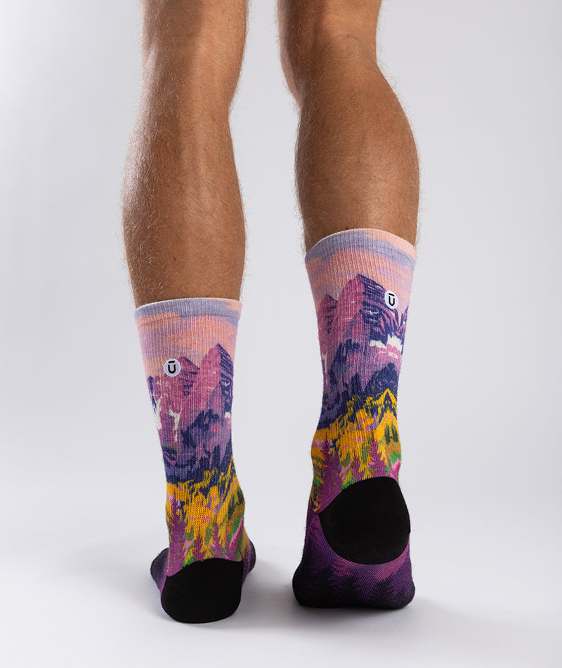 Lavender Heights Merino Wool Lite Crew Socks