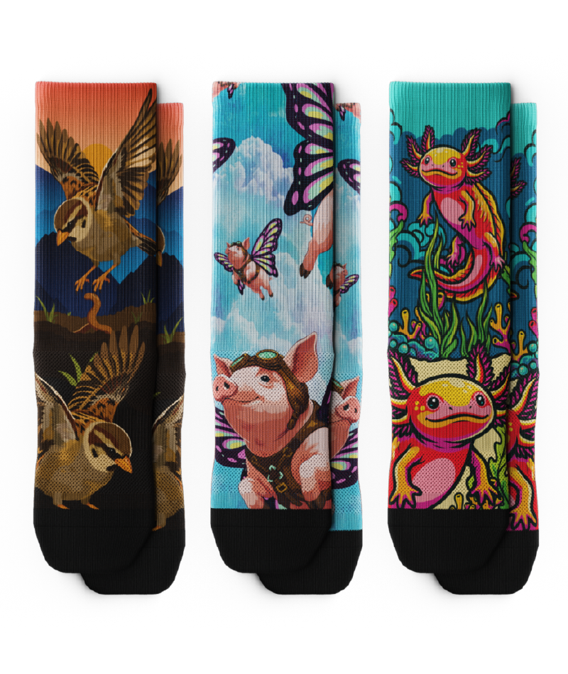 Lucid Wild Athletic Crew Socks 3-Pack