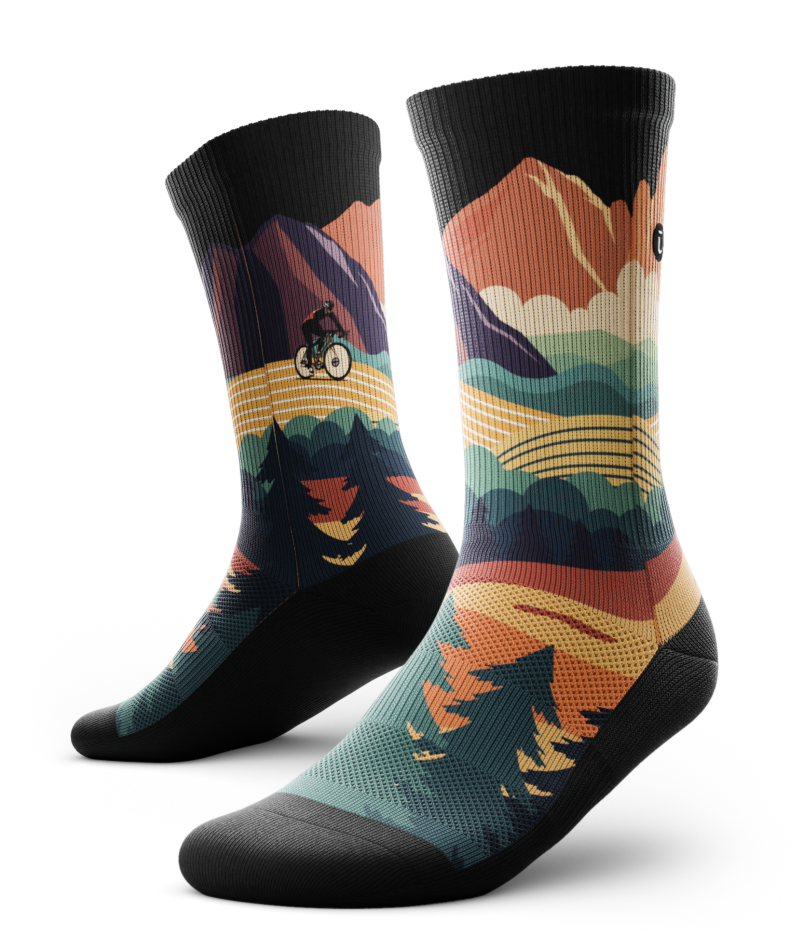Meandering Athletic Crew Socks