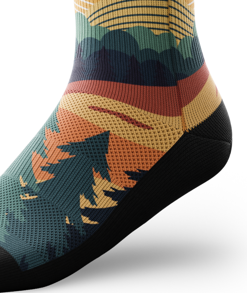 Meandering Athletic Crew Socks