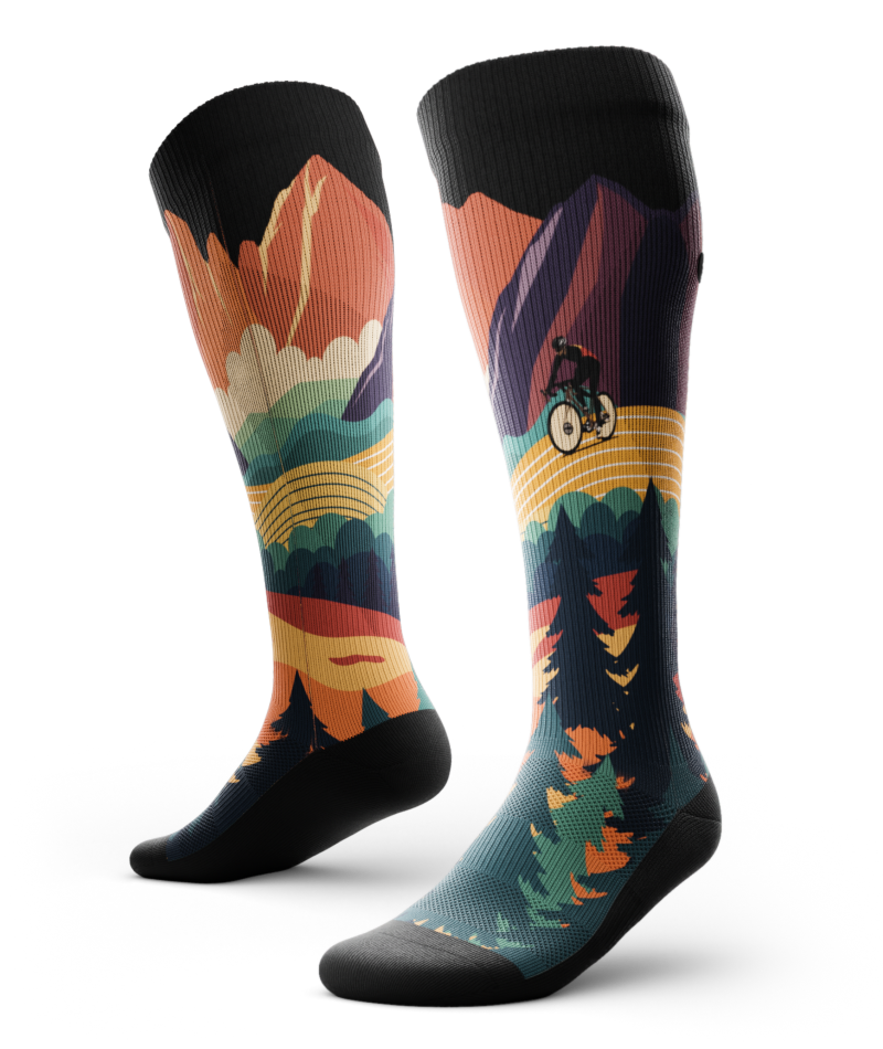 Meandering Knee High Compression Socks