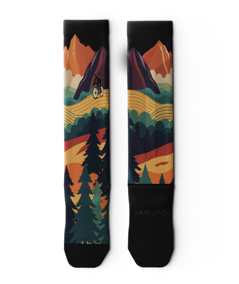 Chaussettes de compression montantes au genou Athlétique et Sinueuse