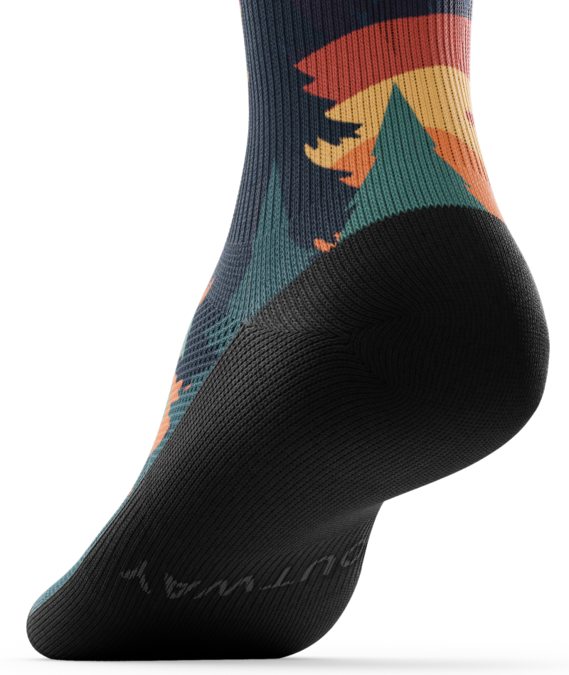 Chaussettes de compression montantes au genou Athlétique et Sinueuse