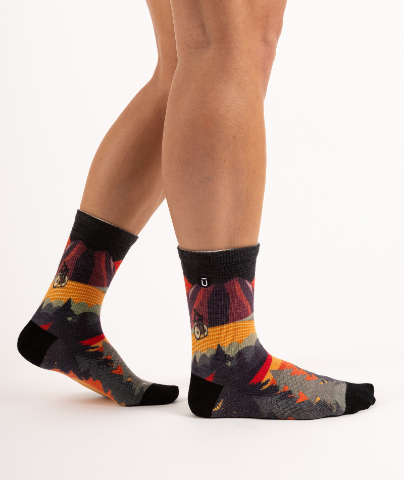 Meandering Merino Wool Lite Crew Socks