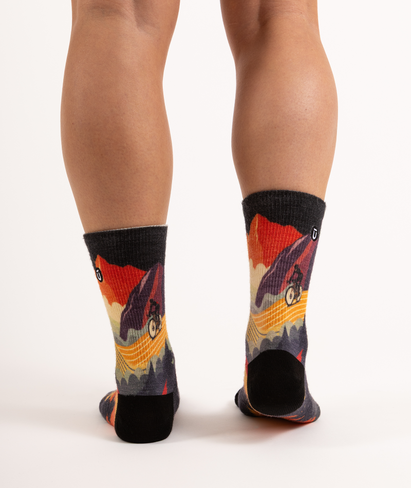 Meandering Merino Wool Lite Crew Socks