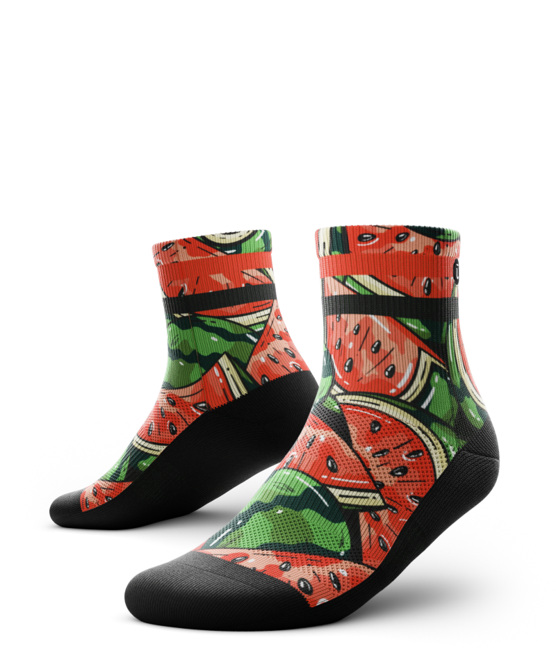 Melon Crush Athletic Quarter Socks