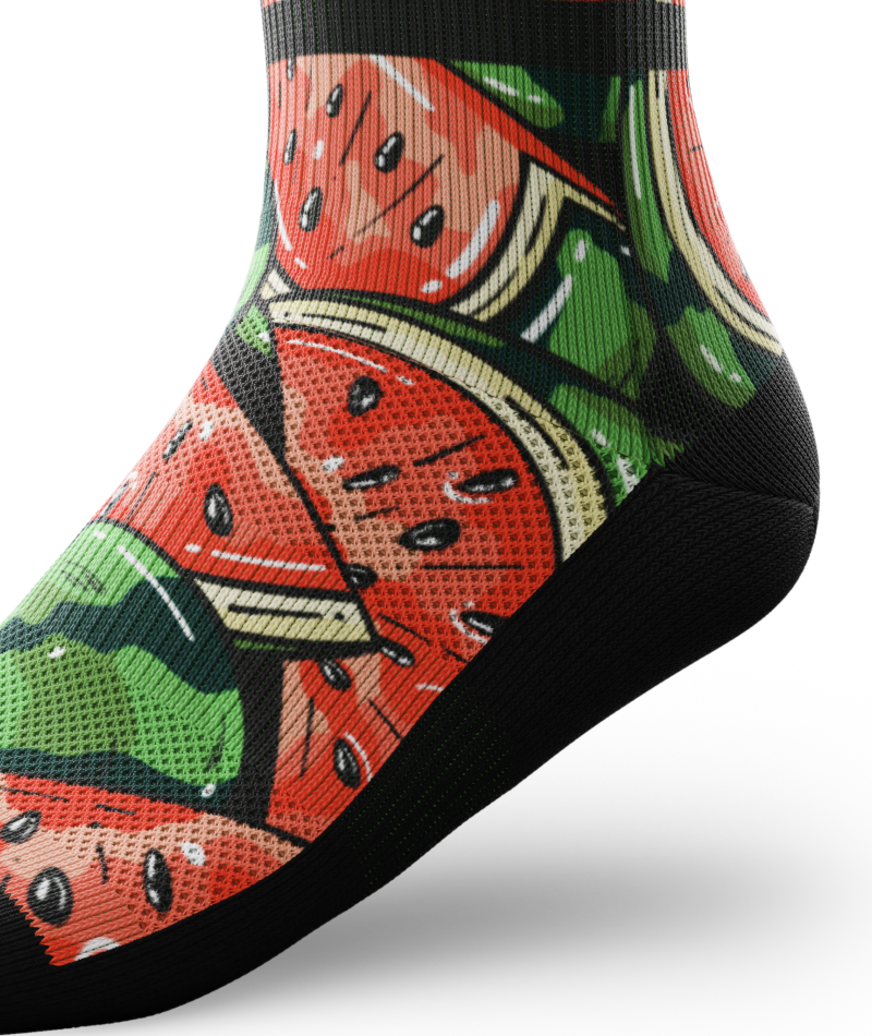 Melon Crush Athletic Quarter Socks