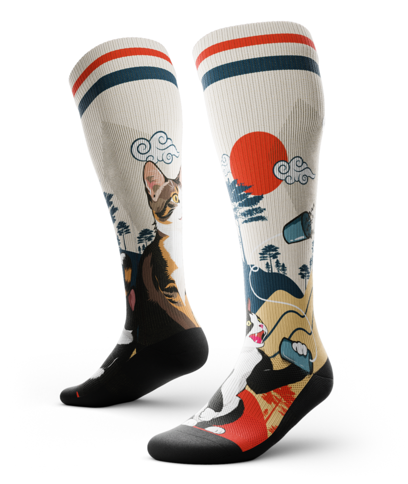 Meow Knee High Compression Socks