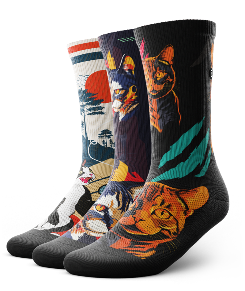 Meow Multiverse Crew Socks 3-Pack