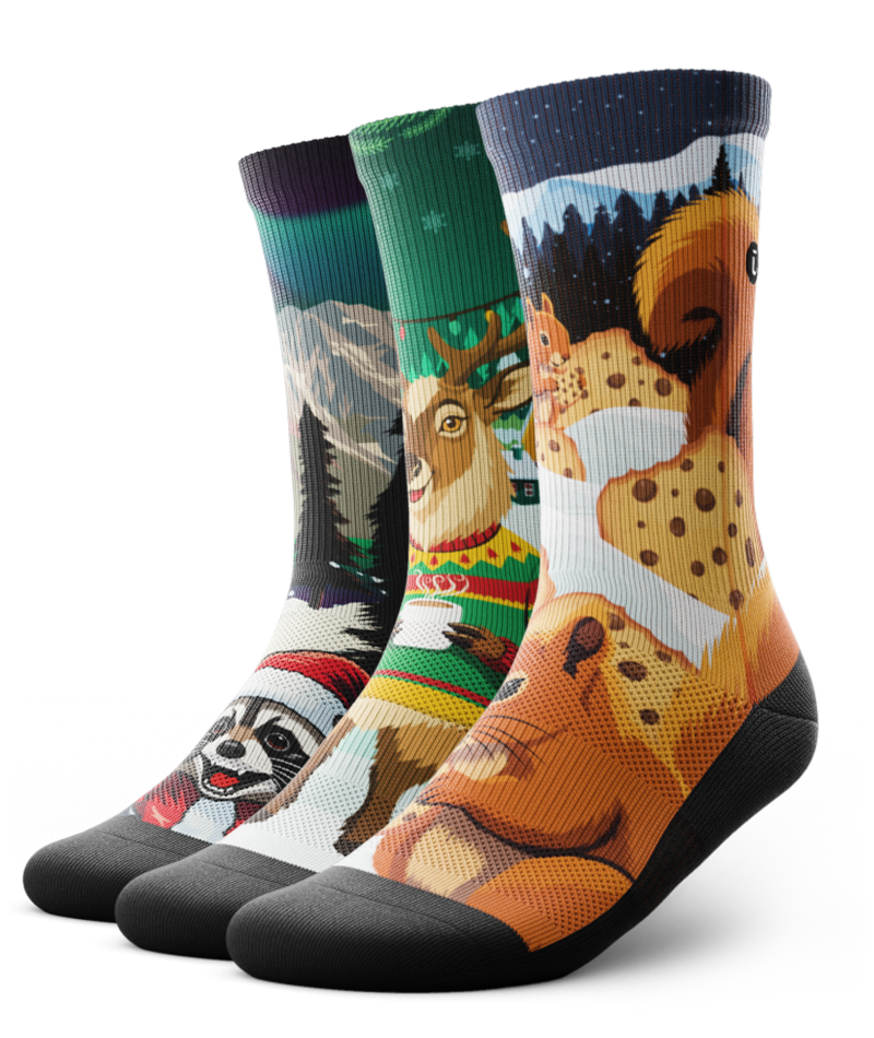 Merry Woodland Athletic Crew Socks 3-Pack