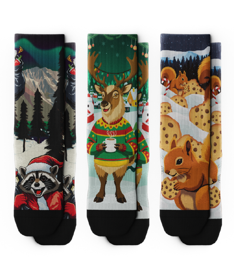Merry Woodland Athletic Crew Socks 3-Pack
