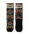 Midnight Flora Athletic Crew Socks