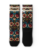 Midnight Flora Athletic Crew Socks