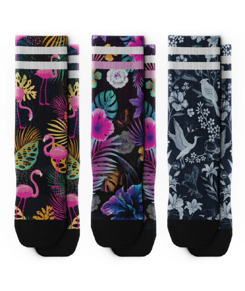 Chaussettes de sport ras du cou Jungle de minuit - Paquet de 3