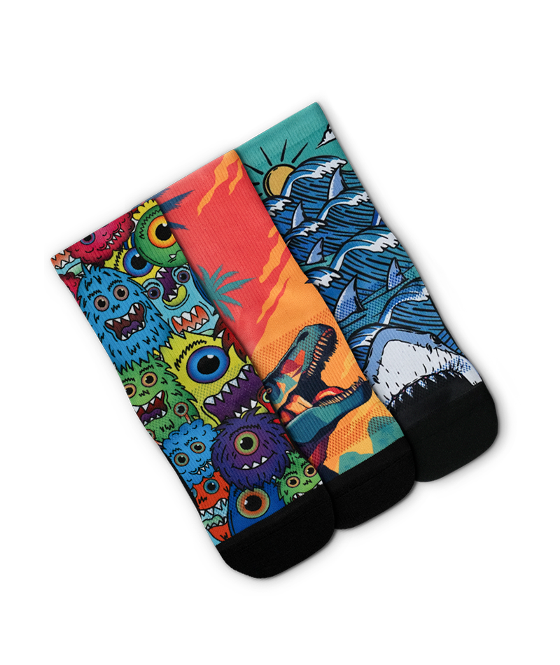 Monstar Youth Crew Socks 3-Pack