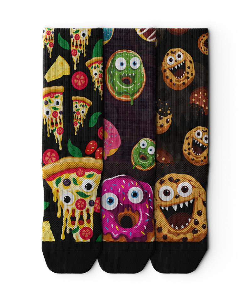 Monster Snack Crew Socks 3-Pack