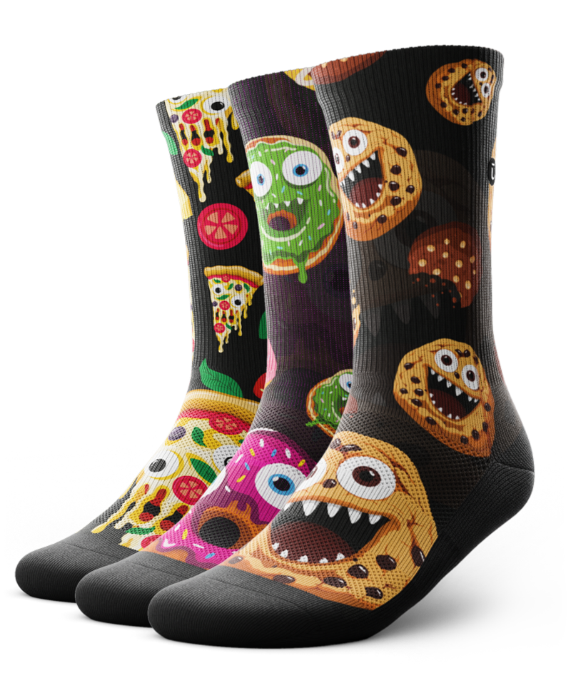 Monster Snack Crew Socks 3-Pack