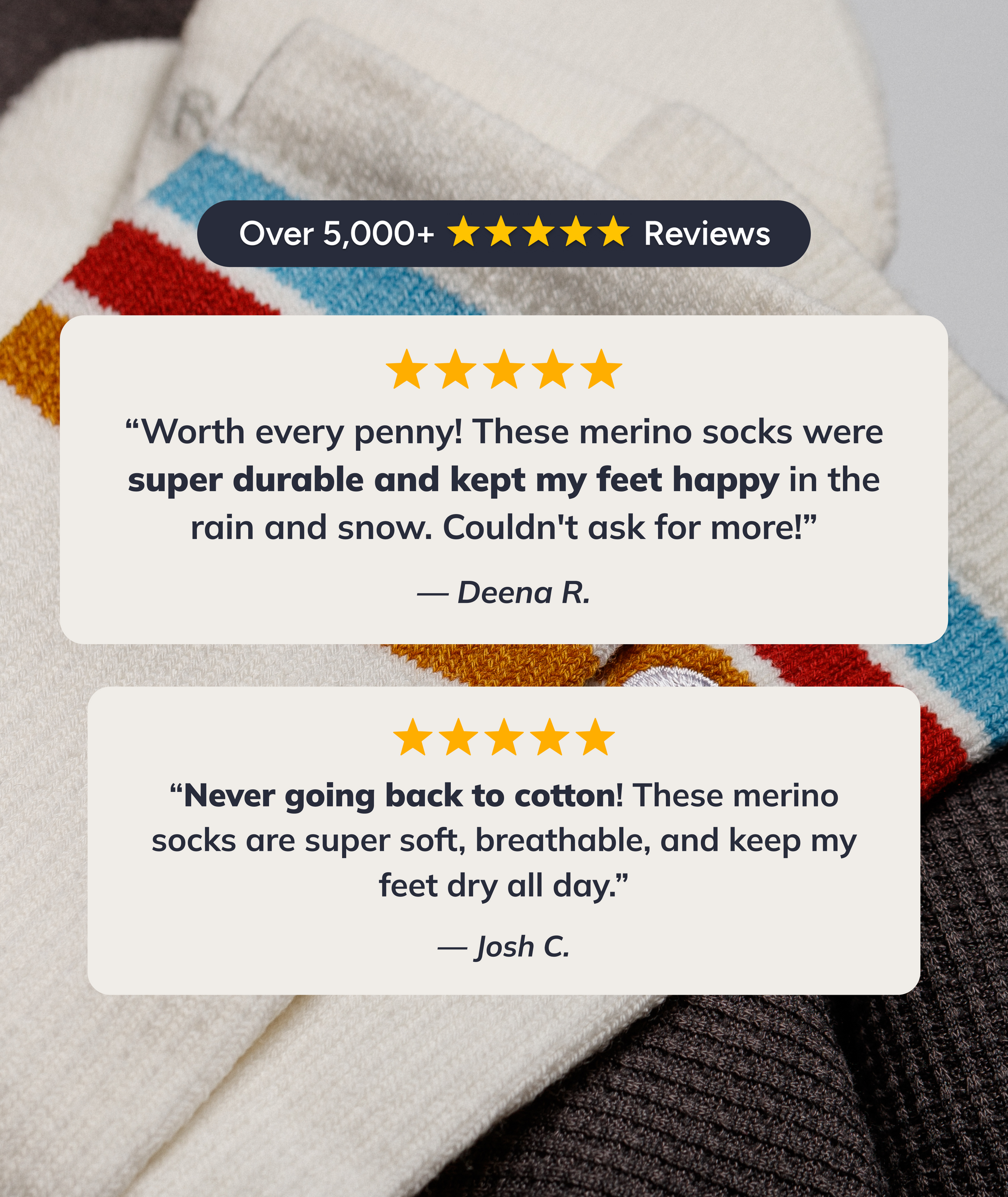 Merino Crew Socks Moonstone