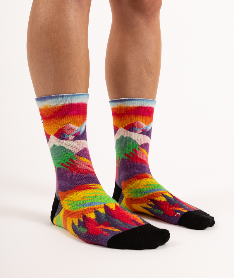 Chaussettes mi-mollet légères en laine mérinos Nature Trip