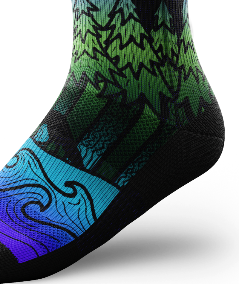 Night Time Bliss Athletic Crew Socks
