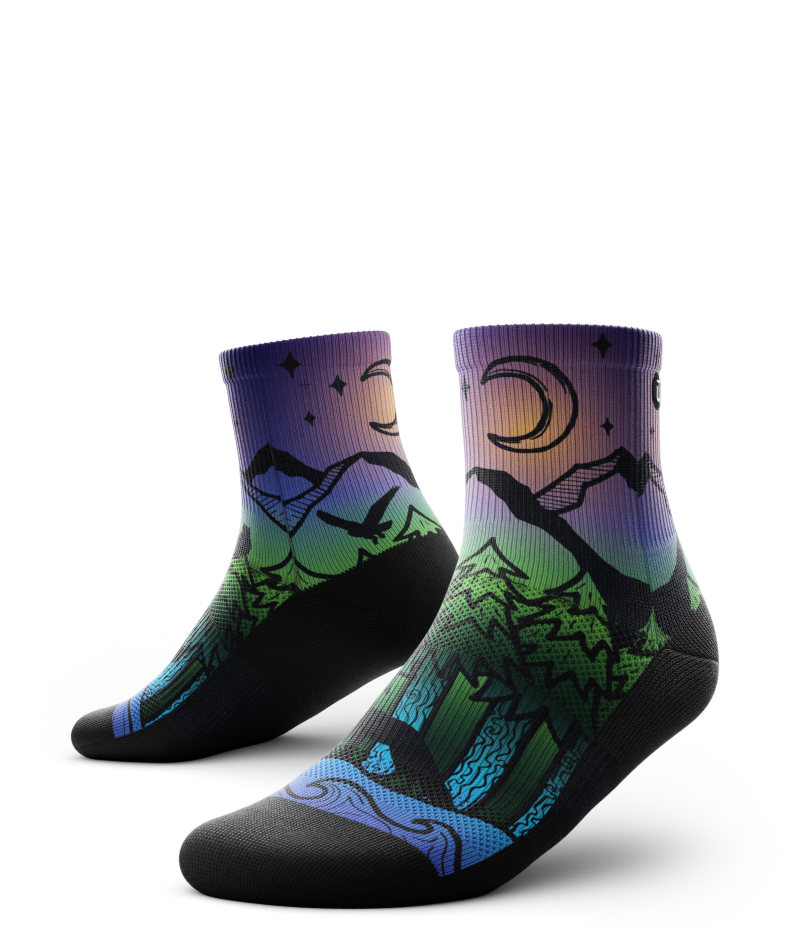 Night Time Bliss Athletic Quarter Socks