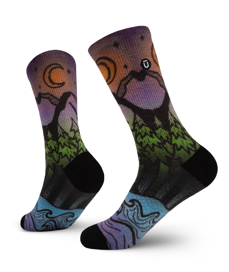 Night Time Bliss Merino Wool Lite Crew Socks