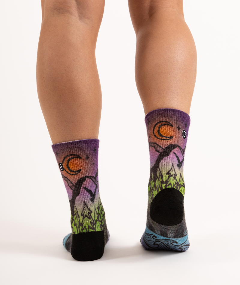 Night Time Bliss Merino Wool Lite Crew Socks