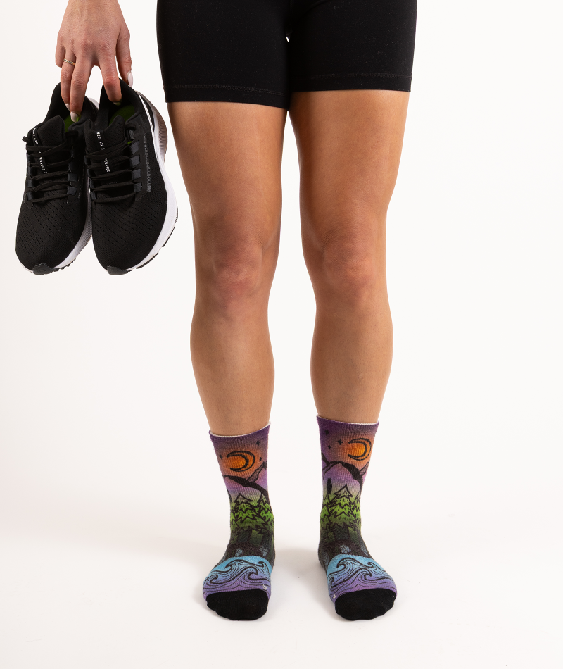 Night Time Bliss Merino Wool Lite Crew Socks