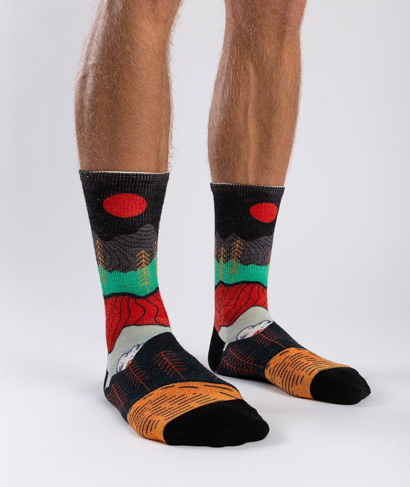 Nightfall Valley Merino Wool Lite Crew Socks