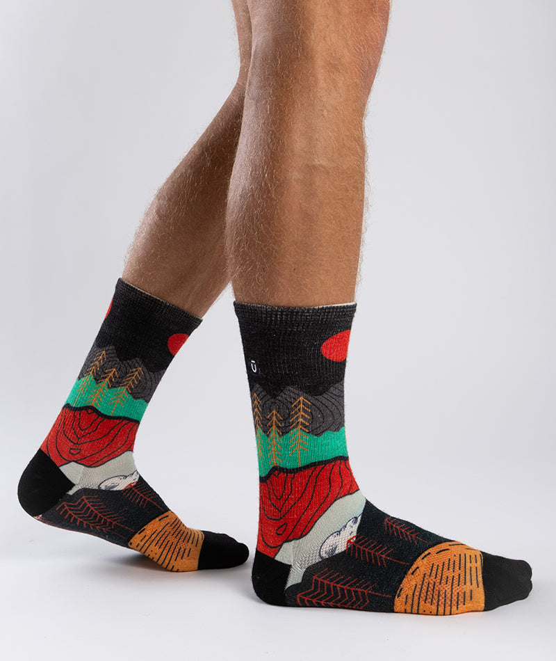 Nightfall Valley Merino Wool Lite Crew Socks