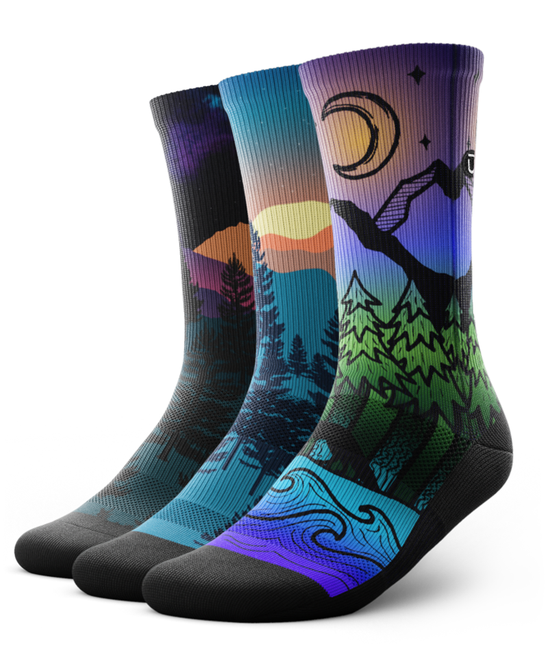 Nightscape Athletic Crew Socks 3-Pack