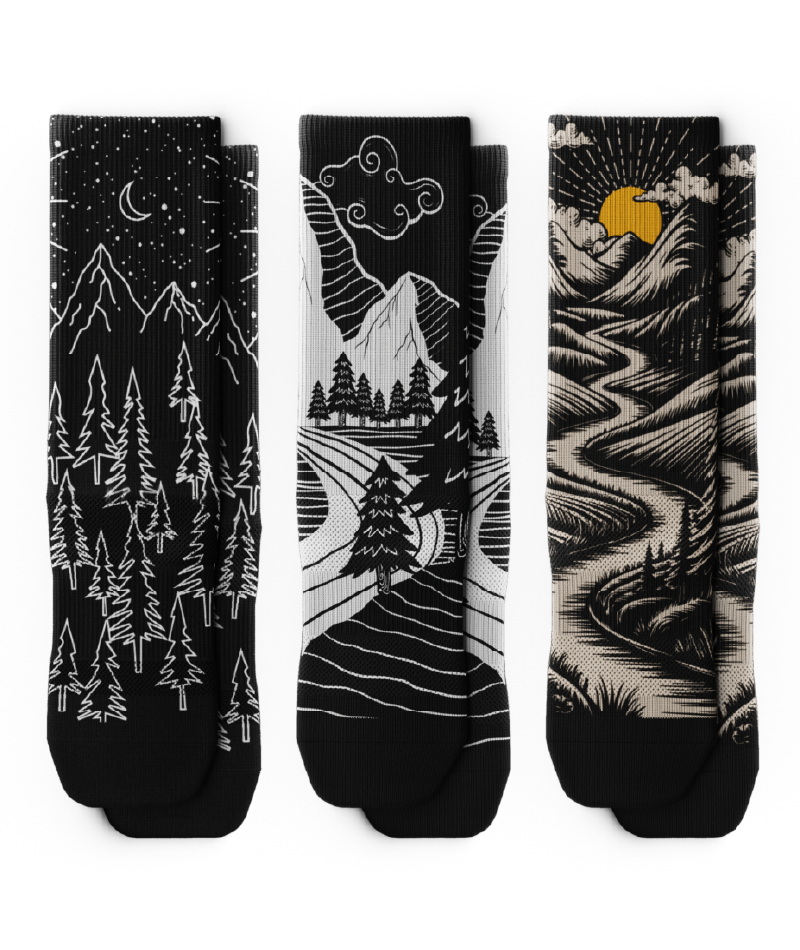 Nocturne Athletic Crew Socks 3-Pack