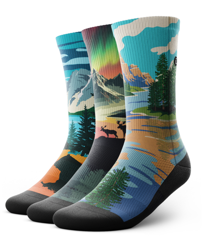 Northern Horizons Athletic Crew Socks 3-Pack