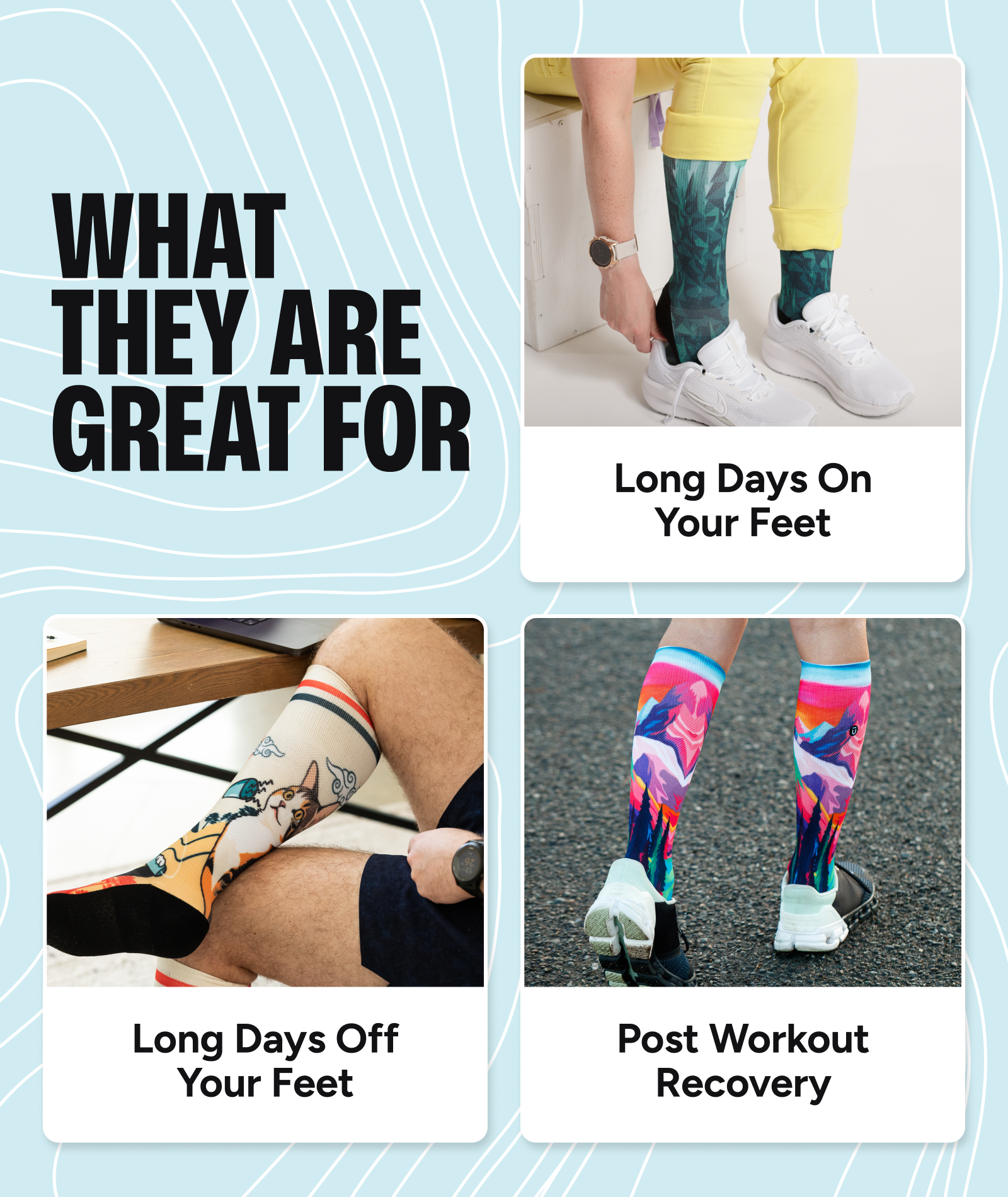 Vista Dreams Athletic Knee High Compression Socks 3-Pack