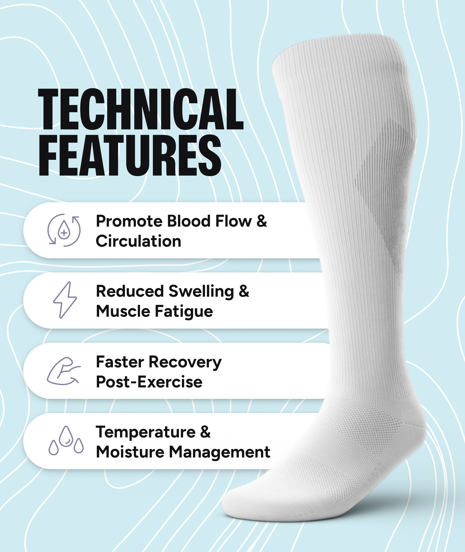 Vista Dreams Athletic Knee High Compression Socks 3-Pack