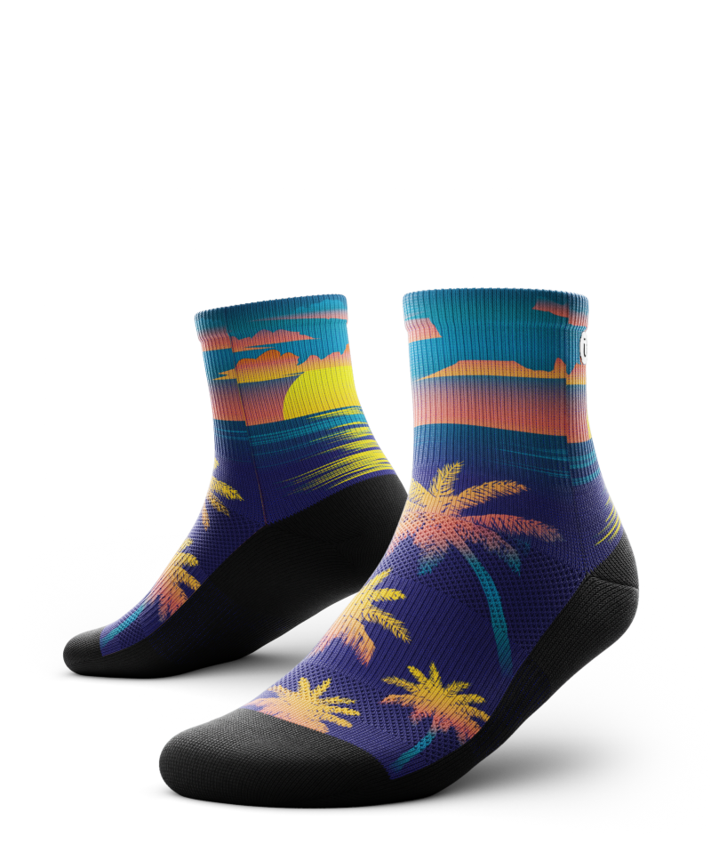 Paradise Athletic Quarter Socks