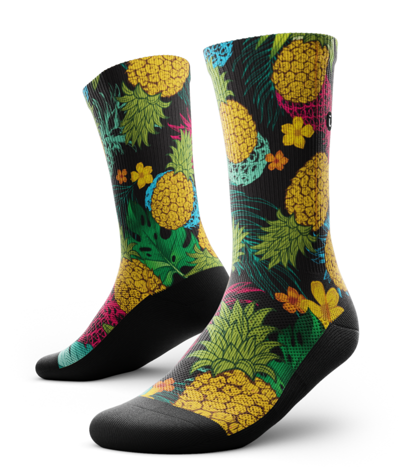 Pineapple Punch Athletic Crew Socks
