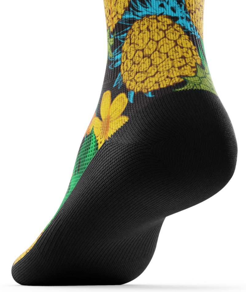 Pineapple Punch Athletic Crew Socks