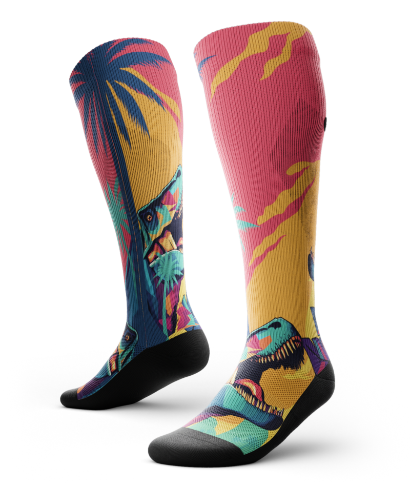 Chaussettes de compression montantes athlétiques préhistoriques