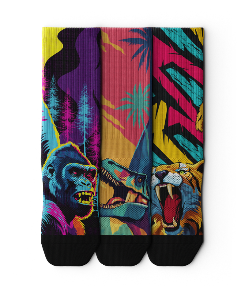 Prehistoric Predator Crew Socks 3-Pack