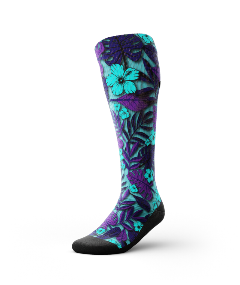 Violet Sky – Knee High Compression Grip Socks – POWWFUL