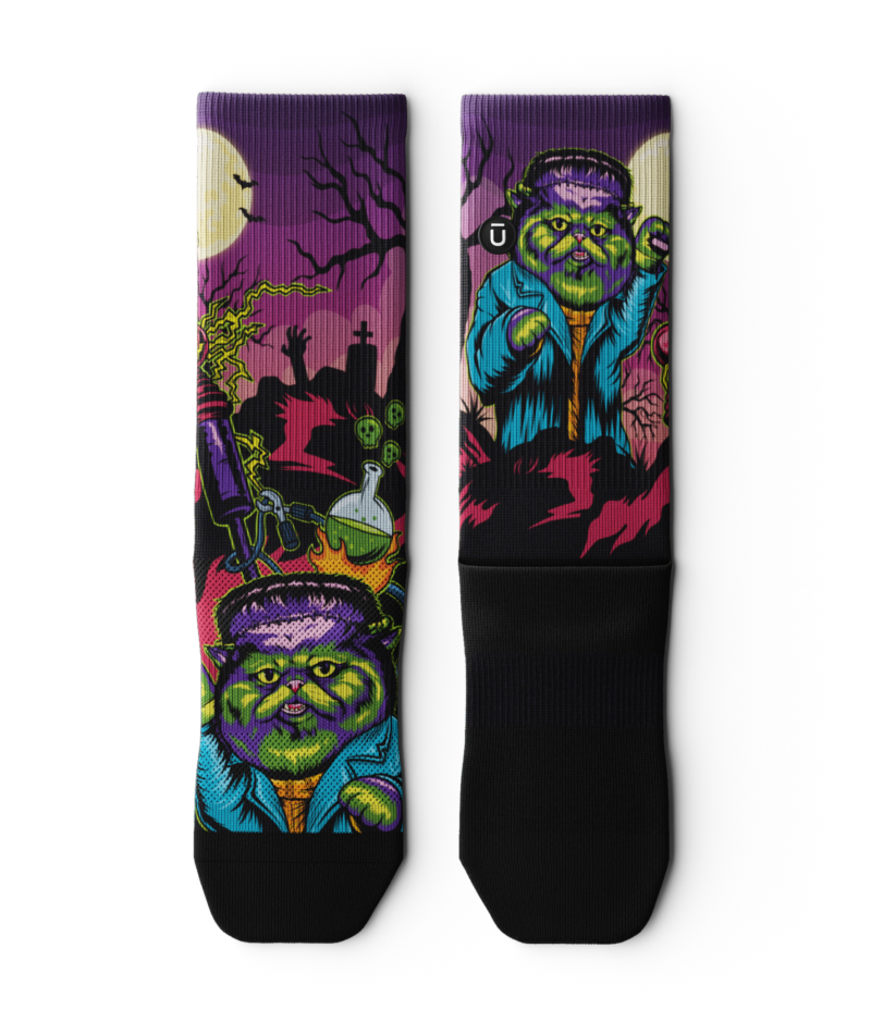 Purrkenstein Athletic Crew Socks
