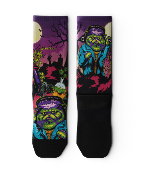 Purrkenstein Athletic Crew Socks