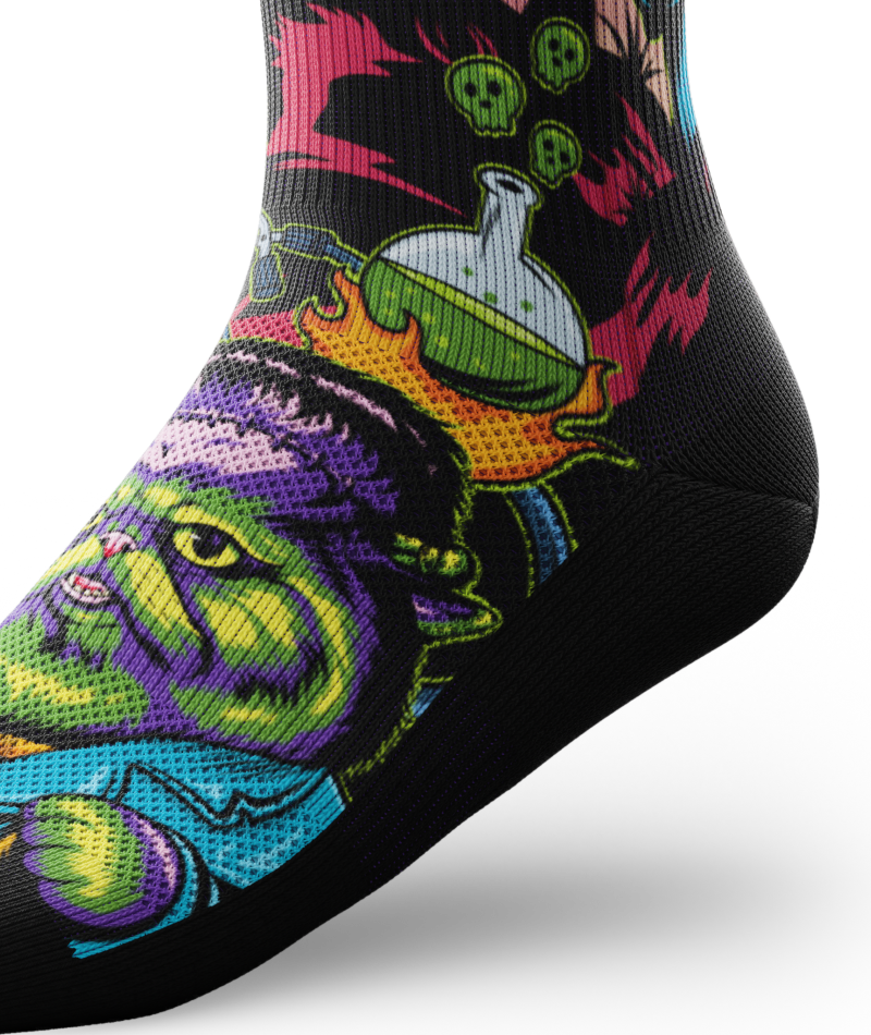 Purrkenstein Athletic Crew Socks